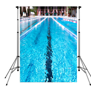 Lane Swimming Pool Closeup Of The Pole Pocket Backdrop