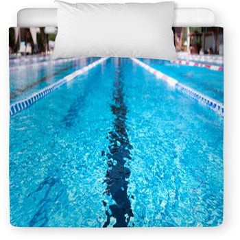 Lane Swimming Pool Closeup Of The Row  Toddler Comforter