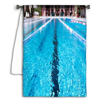 Lane Swimming Pool Closeup Of The Row Of Lanes In Towel