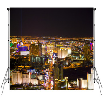 Las Vegas, Nevada, At Night In USA Custom Size Backdrop