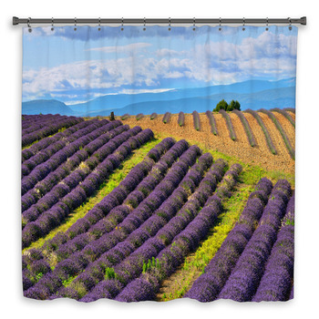 Lavender Field Custom Size Shower Curtain