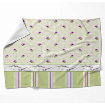 Lavender Wallpaper Woven Throw Blanket