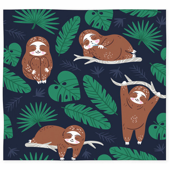 Sloth Hanging On Tree Rugs Heavy Duty Floor Mats Carpet Small Size 40x60cm 
