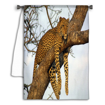 Lazy Lounging Leopard Towel