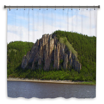 Lena pillars Custom Size Shower Curtain