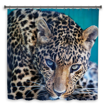 Leopard Custom Size Shower Curtain