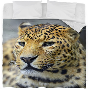 Leopard Fleece Bed Blanket