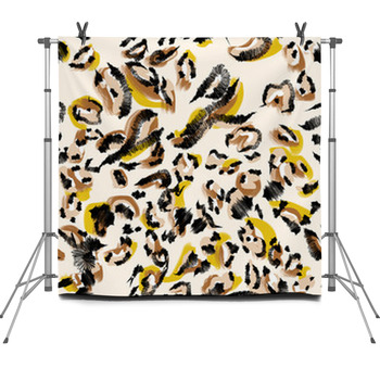 Leopard Pattern Design Illustration Fleece Backdrop