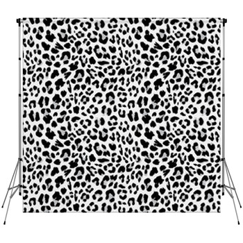 Leopard Seamless Pattern Design, Vector  Fleece Backdrop