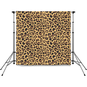 Leopard Seamless Pattern Design, Pole Pocket Backdrop