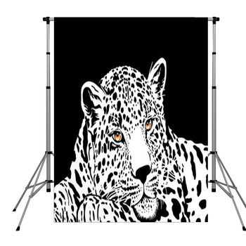 Leopard With Gold Eyes Pole Pocket Backdrop