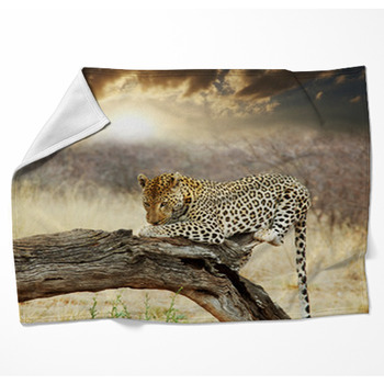 Leopard Woven Throw Blanket