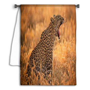 Leopard Yawning Towel