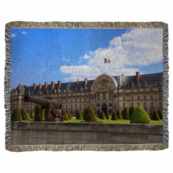 Les Invalides The National Residence  Woven Throw Blanket