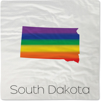 Lgbt Flag Inside The State Of South Dakota Baby Blanket