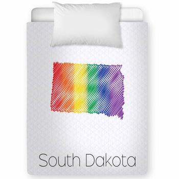 Lgbt Scribbled Shape Of The State Of Toddler Comforter