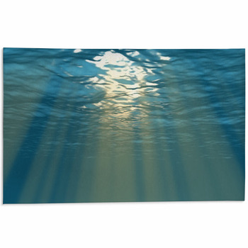 Light from the surface of the sea Area Rug