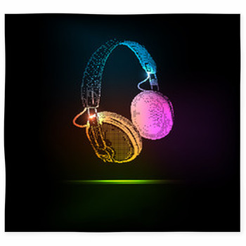 Light Headphones Custom Size Floor Mat