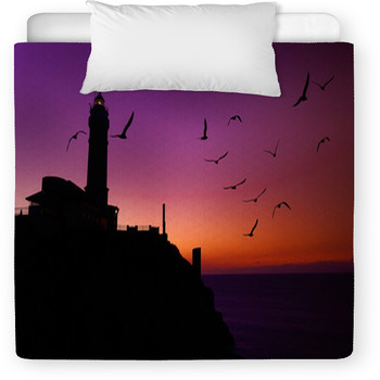 Lighthouse At Sunset. Toddler Comforter