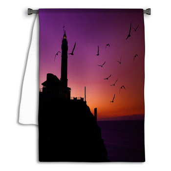 Lighthouse At Sunset. Towel