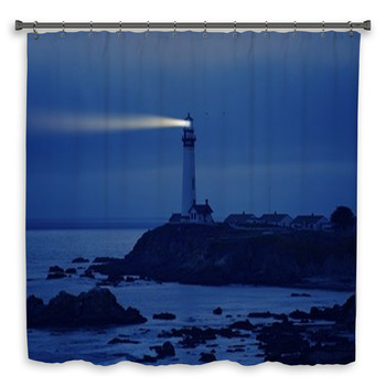 Lighthouse In California Custom Size Shower Curtain