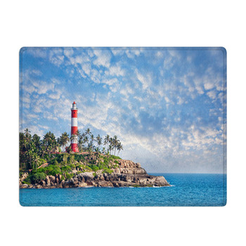 Lighthouse On The Rocks Bath Mat