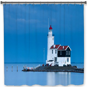 Lighthouse Paard Van Marken, Netherlands Shower Curtain