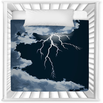 Lightning Baby Crib Comforter