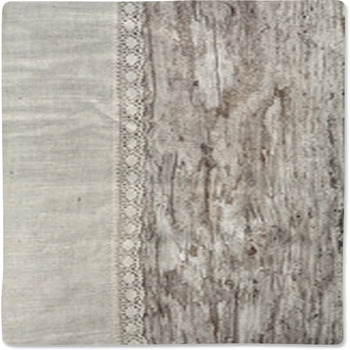 Linen Fabric With Lace On The Old Wooden Baby Blanket