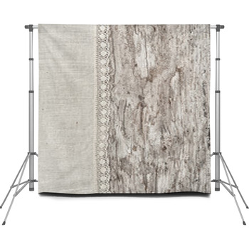 Linen Fabric With Lace On The Old Custom Size Backdrop