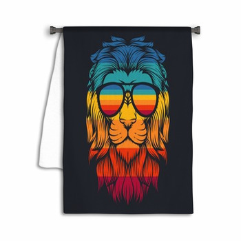 Details about   Indie Shower Curtain Dandy Cool Lion Character Print for Bathroom
