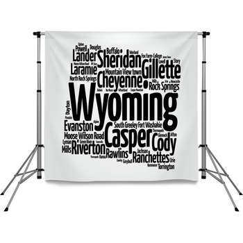 List Of Cities In Wyoming Usa Pole Pocket Backdrop