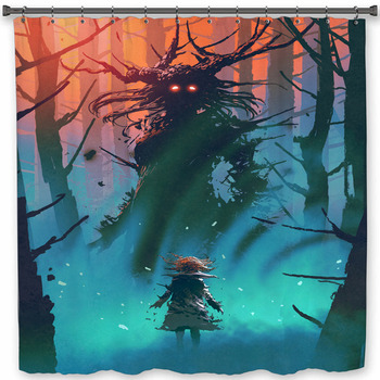 Little Girl And The Witch Custom Size Shower Curtain