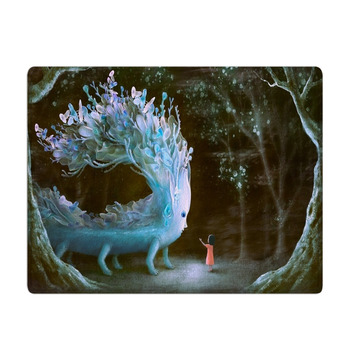 Little Girl With Nature Monster Bath Mat