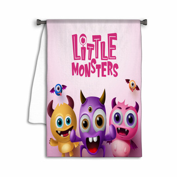 Little Monster Characters 3d Realistic Concept Towel