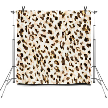 Little Naural Animal Spots On White Fleece Backdrop