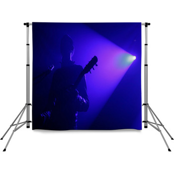 Live Concert - A Guitar Player Pole Pocket Backdrop