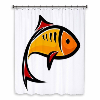 Logo Little Fish Custom Size Shower Curtain