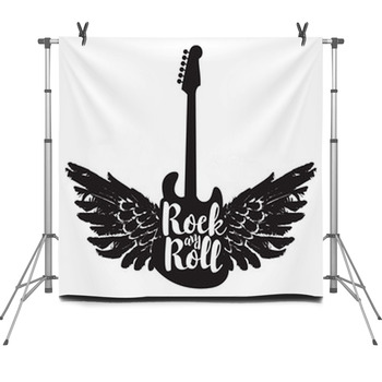 Logo With The Electric Guitar And The Fleece Backdrop
