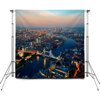 London City Sunset Photography Custom Size Backdrop