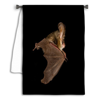  Long-eared Bat Flying On The Dark Night Towel