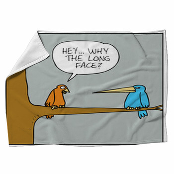 Long Face Fleece Blanket