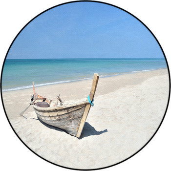 Longtail Boats Round Rug