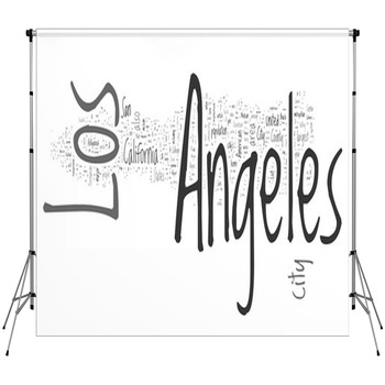 Los Angeles Collage Of Word Concepts Fleece Backdrop