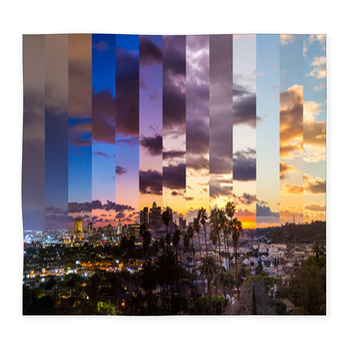 Los Angeles Slices Of Time Custom Size Floor Mat