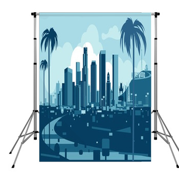 Losa Angeles Skyline Pole Pocket Backdrop