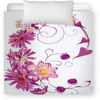 Lotus Decoration Toddler Comforter