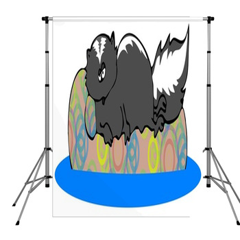 Lounging Skunk Pole Pocket Backdrop
