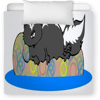 Lounging Skunk Toddler Duvet