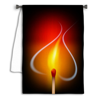 Love Heart Flame Towel